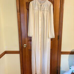 Vintage Shadow Line Nightgown & Robe Set Yellow Size Medium NWOT